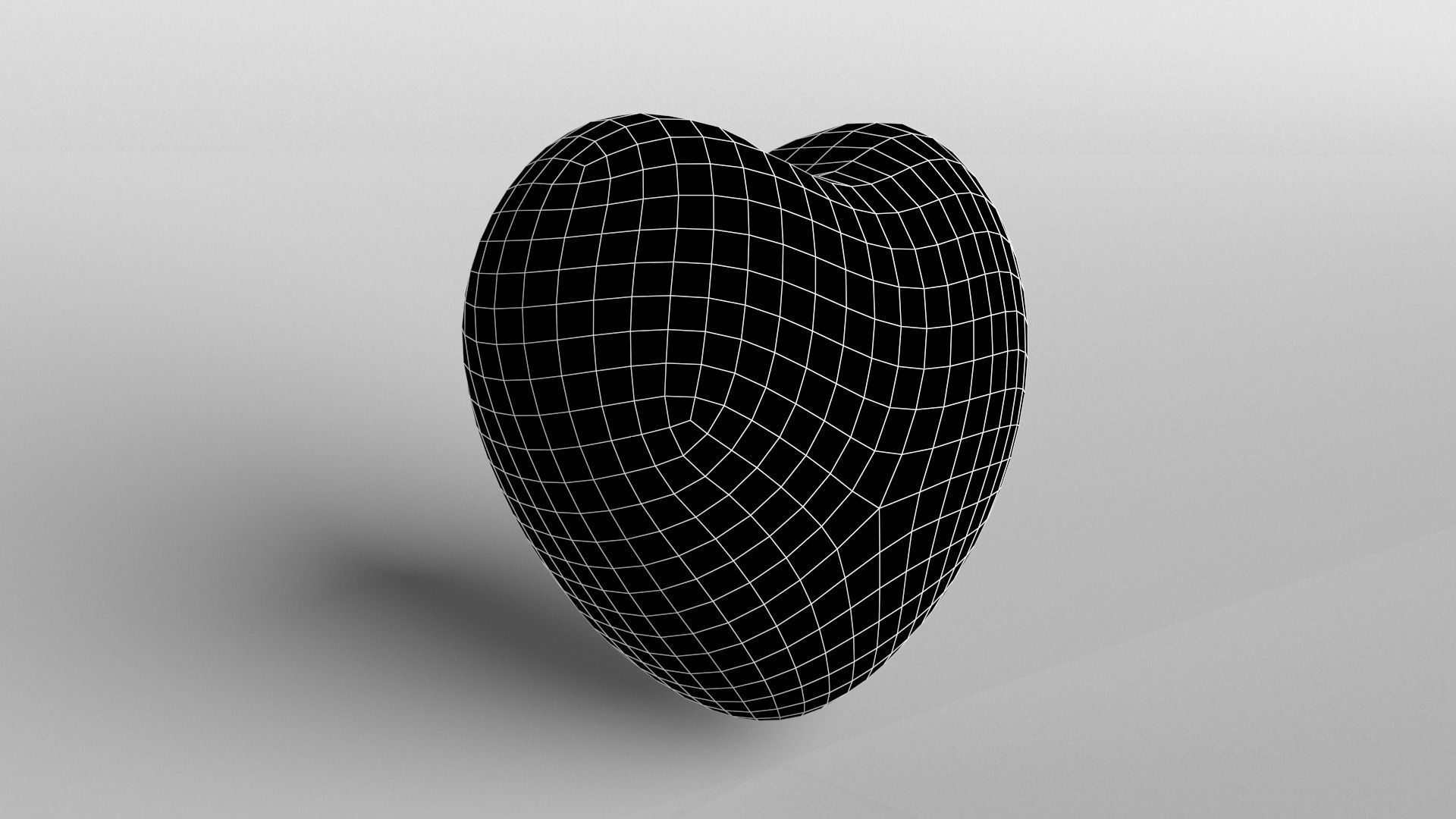 Purple Heart Low-poly 3D model_8