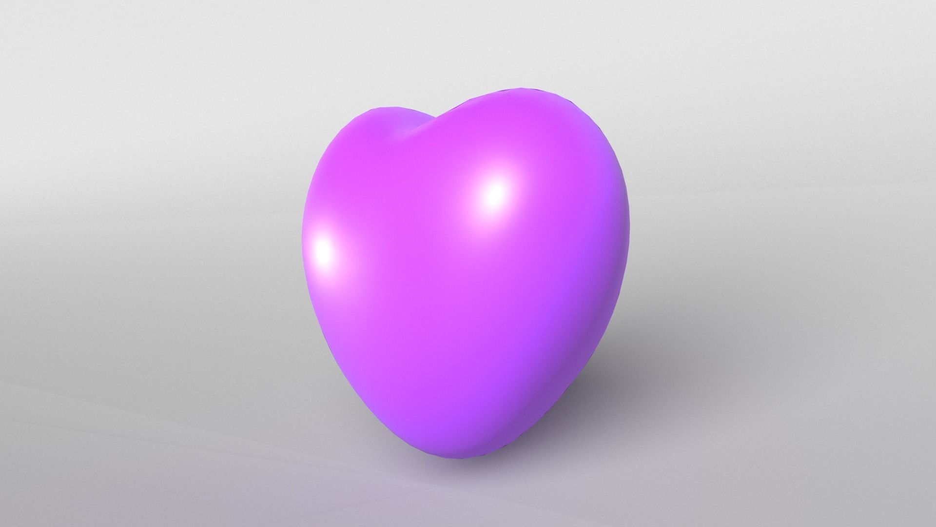 Purple Heart Low-poly 3D model_3