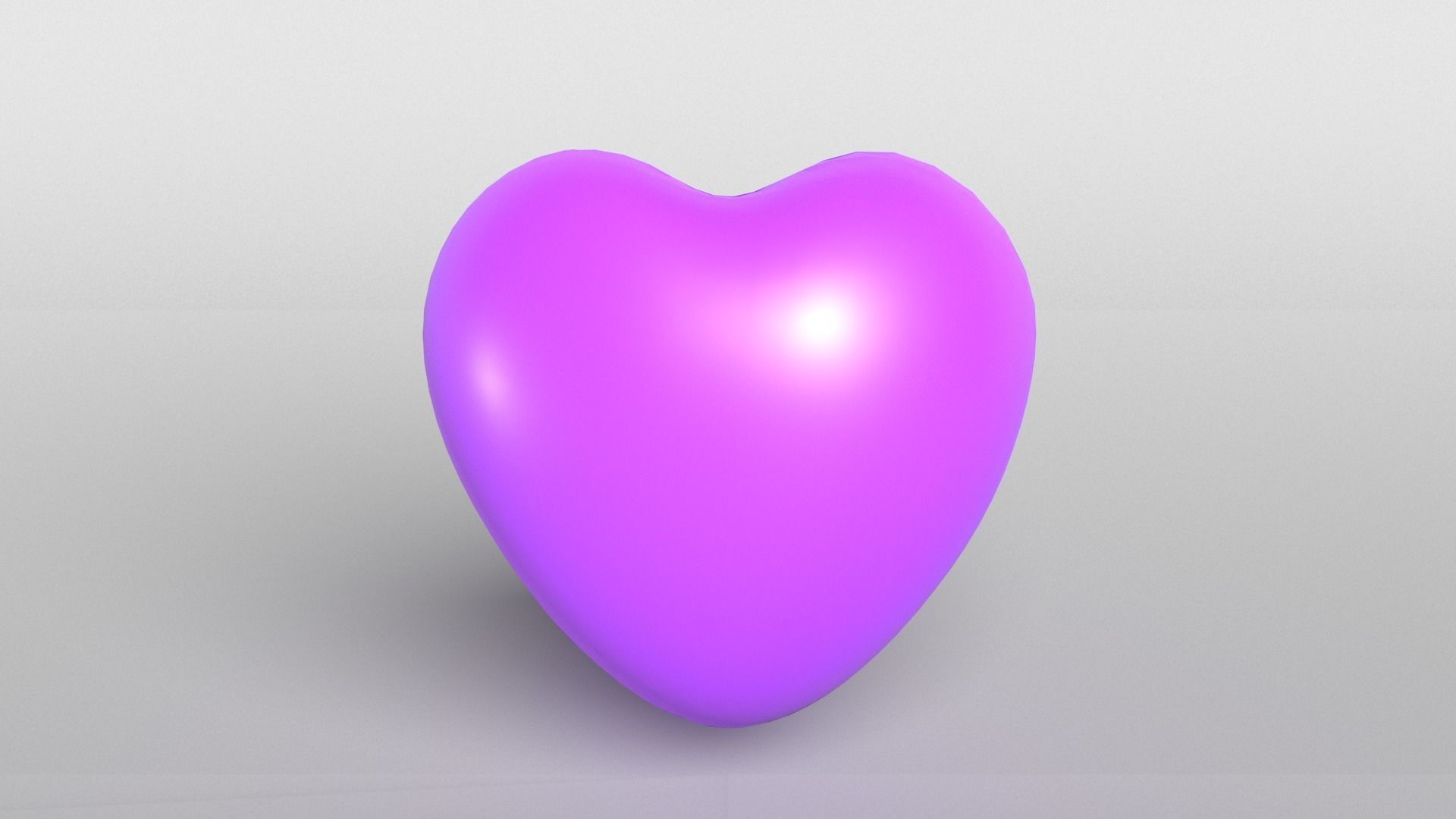 Purple Heart Low-poly 3D model_2