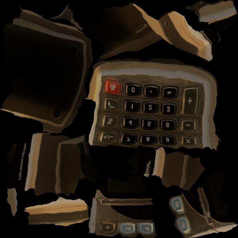 Realistic Calculator 3D model_3