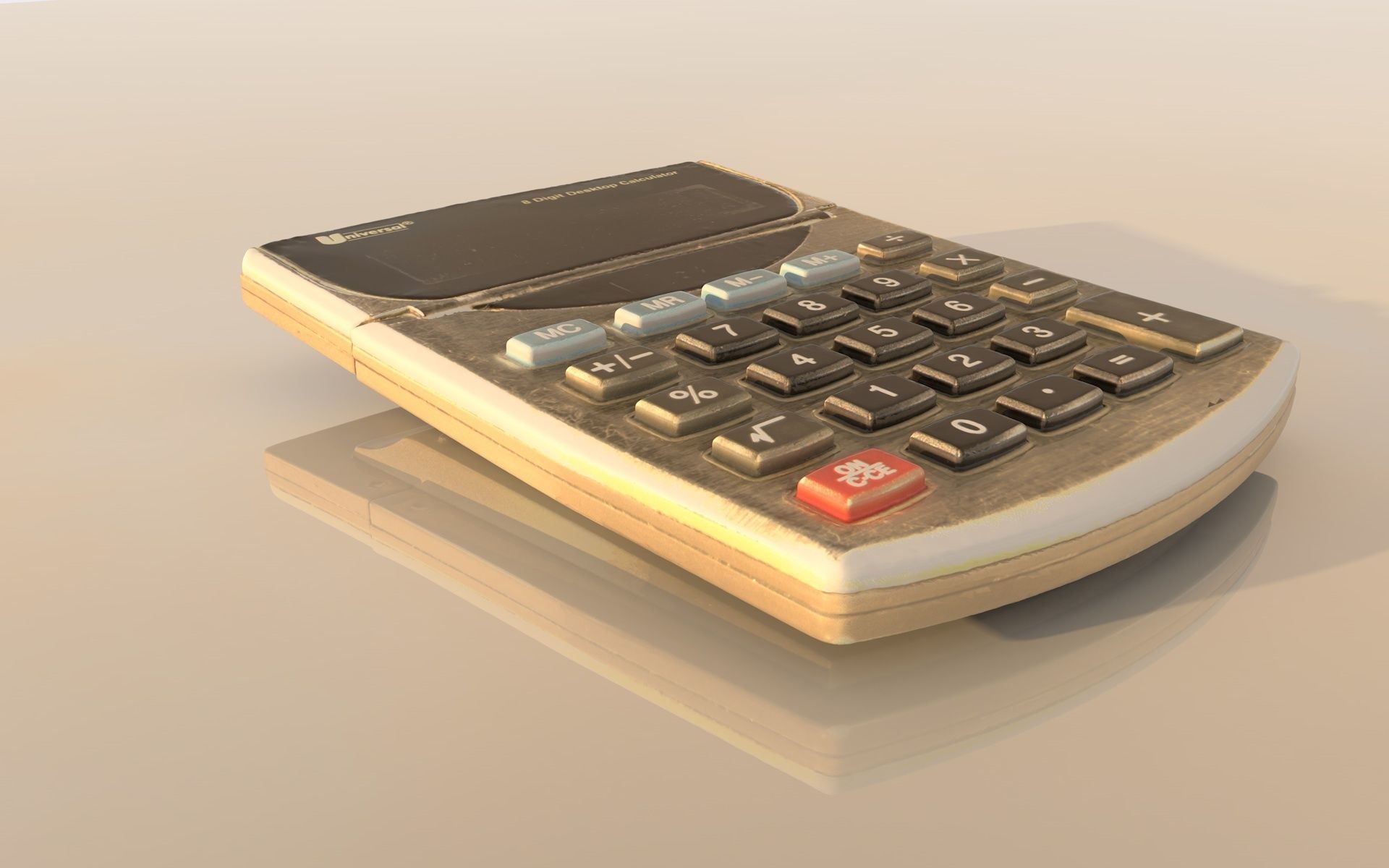 Realistic Calculator 3D model_4