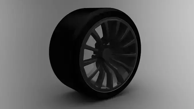 Racing wheel with tire