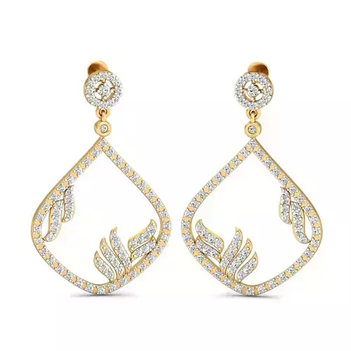 Women long earrings 3dm stl render detail 3D print model