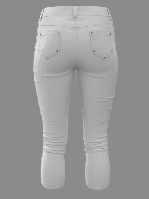 Marvelous Designer Clothes - Female Jean 3D model_4