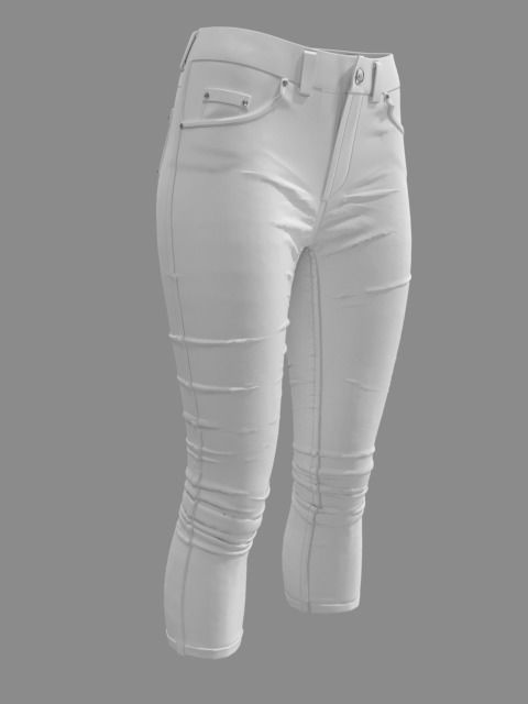 Marvelous Designer Clothes - Female Jean 3D model_5