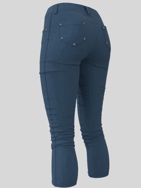 Marvelous Designer Clothes - Female Jean 3D model_1