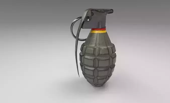 MK2 Grenade Low-poly 3D model
