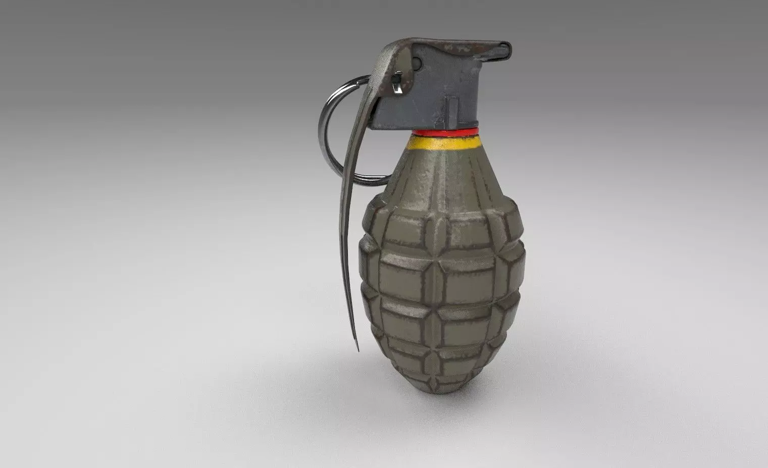 MK2 Grenade Low-poly 3D model