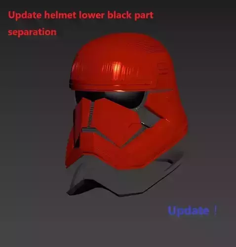 Star Wars EP9 The Rise of Skywalker Sith Trooper Helmet Cosplay 3D print model