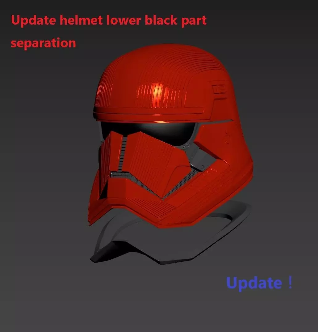 Star Wars EP9 The Rise of Skywalker Sith Trooper Helmet Cosplay 3D print model_0