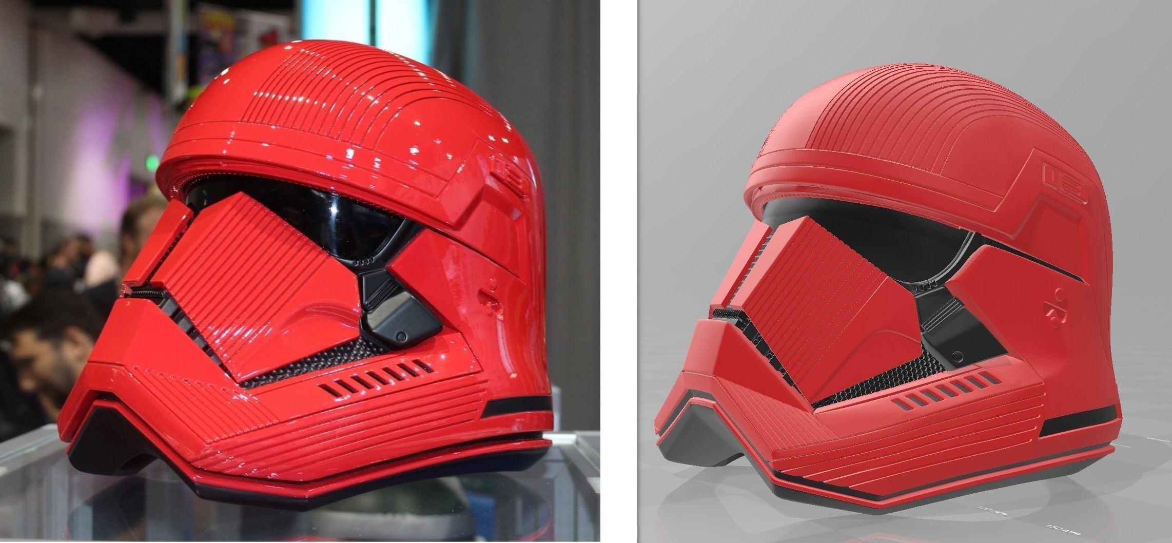 Star Wars EP9 The Rise of Skywalker Sith Trooper Helmet Cosplay 3D print model_12