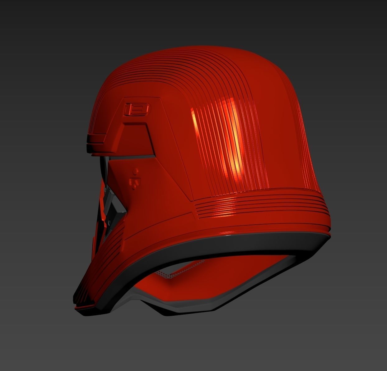 Star Wars EP9 The Rise of Skywalker Sith Trooper Helmet Cosplay 3D print model_5
