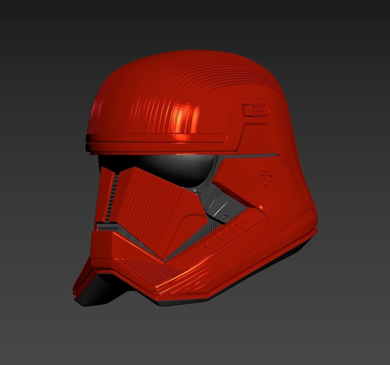 Star Wars EP9 The Rise of Skywalker Sith Trooper Helmet Cosplay 3D print model_3