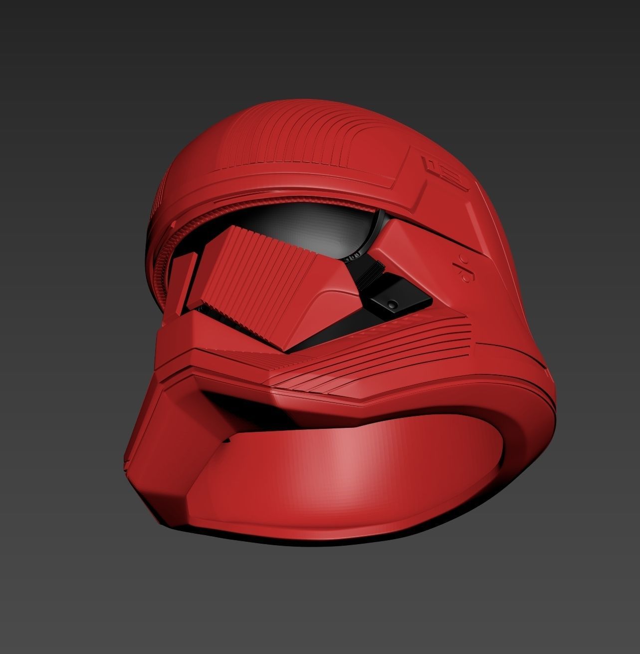 Star Wars EP9 The Rise of Skywalker Sith Trooper Helmet Cosplay 3D print model_8