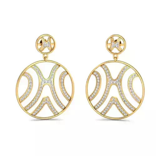 Women long earrings 3dm stl render detail 3D print model 3D print model