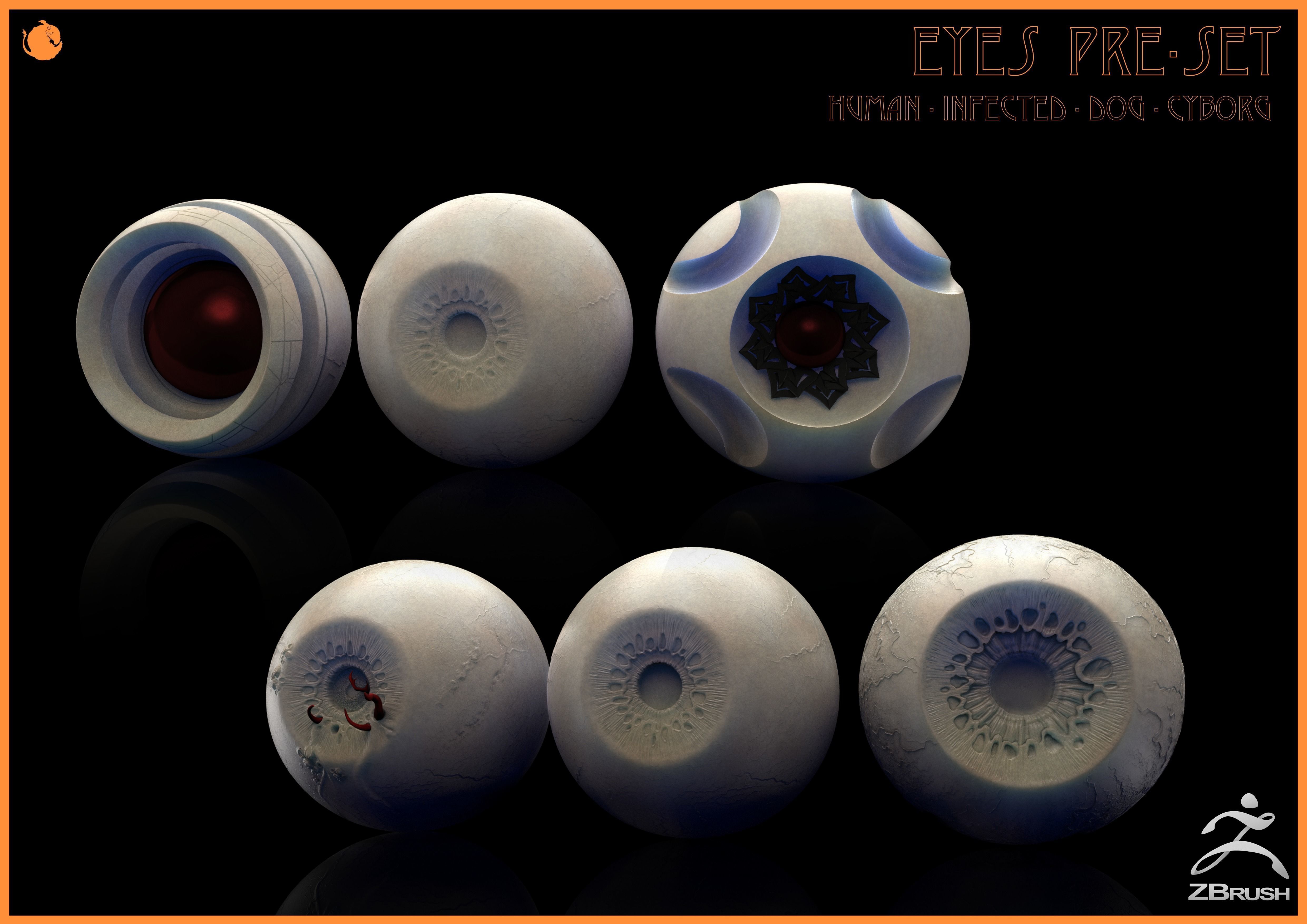 Eyes Preset 3D model_6
