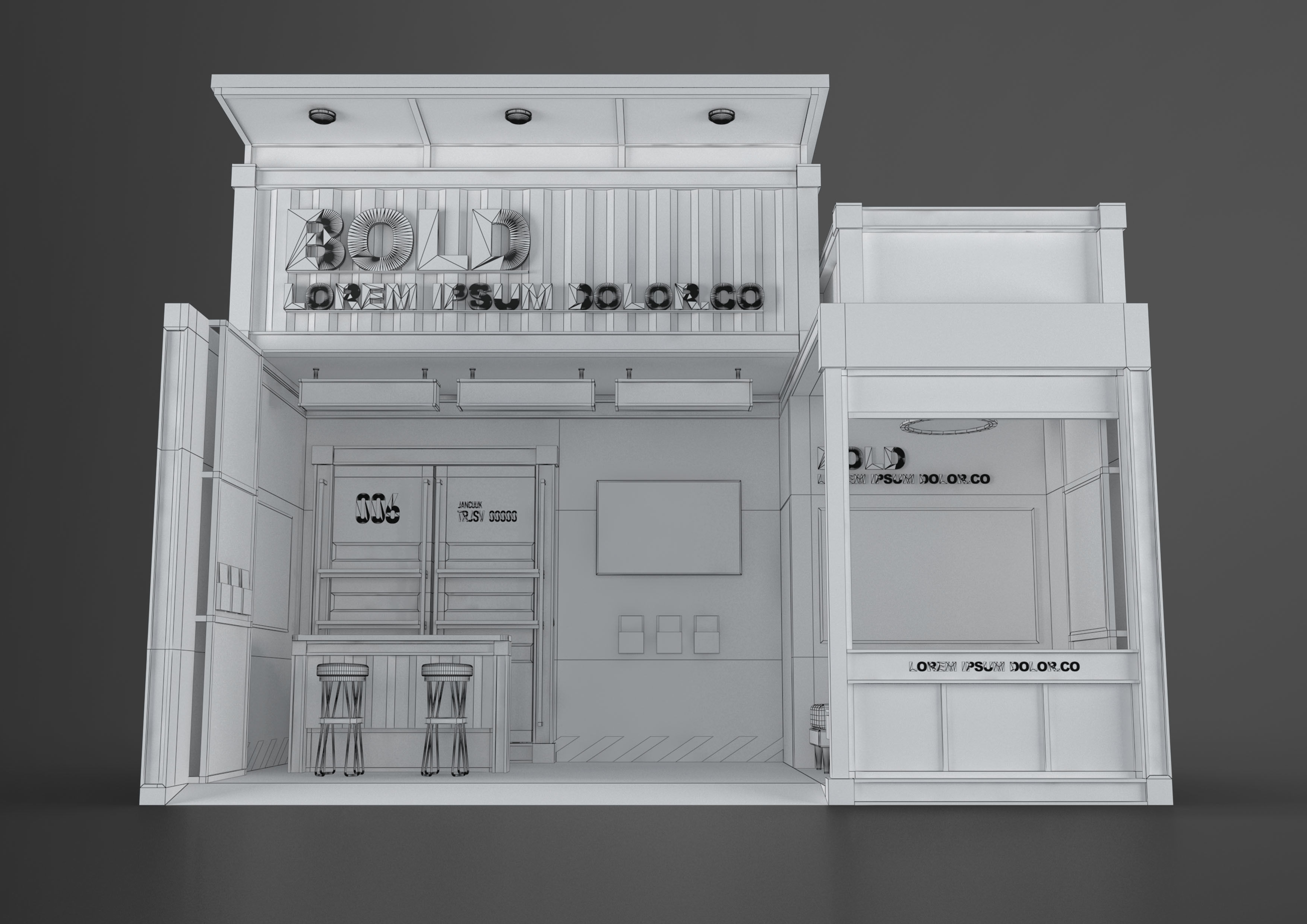EXHIBITION STAND 006 18 sqm 3D model_4