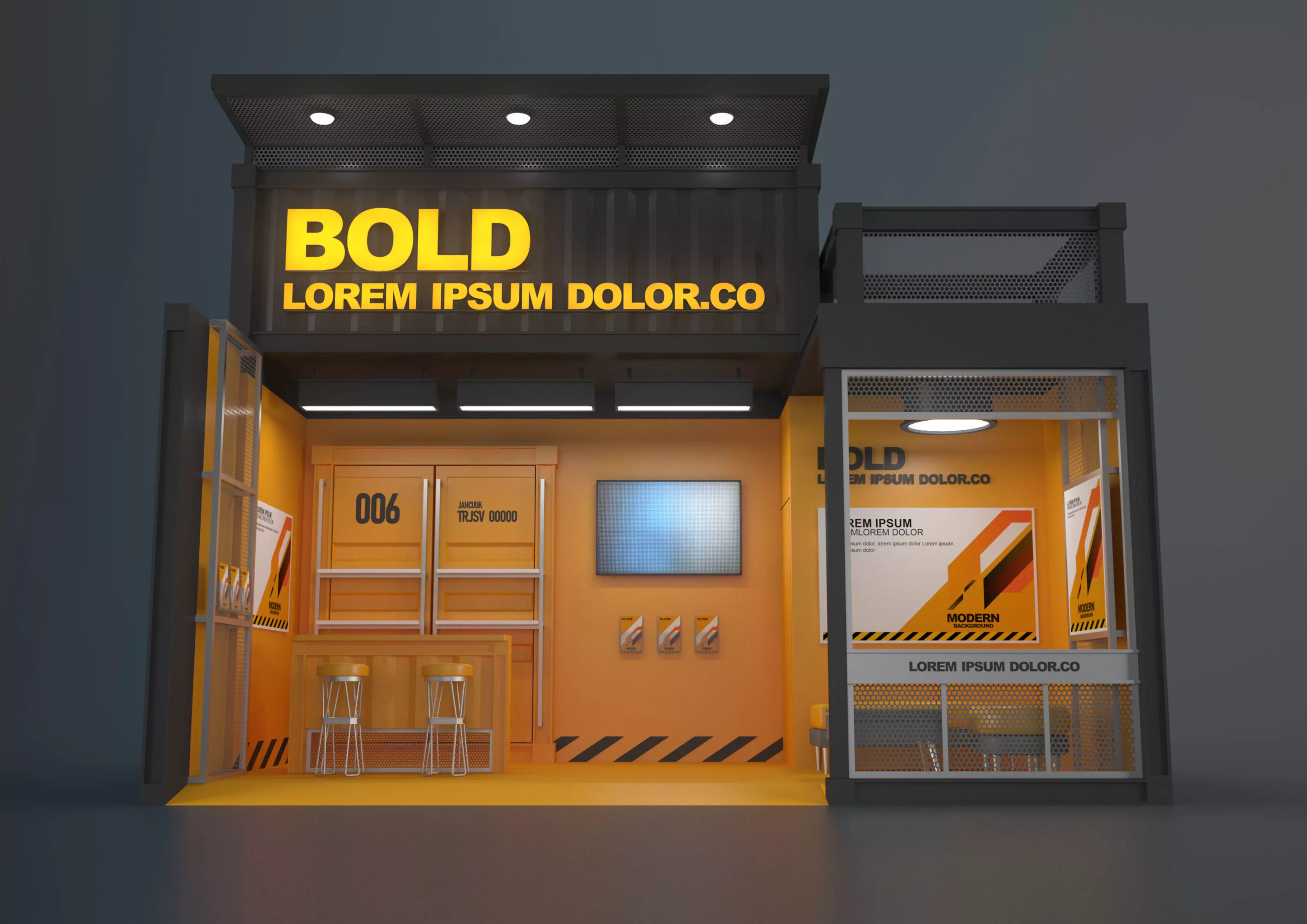 EXHIBITION STAND 006 18 sqm 3D model_0