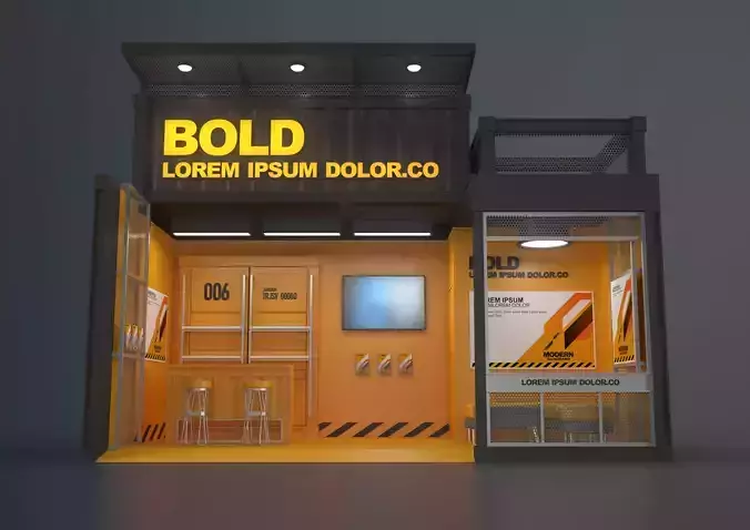 EXHIBITION STAND 006 18 sqm 3D model