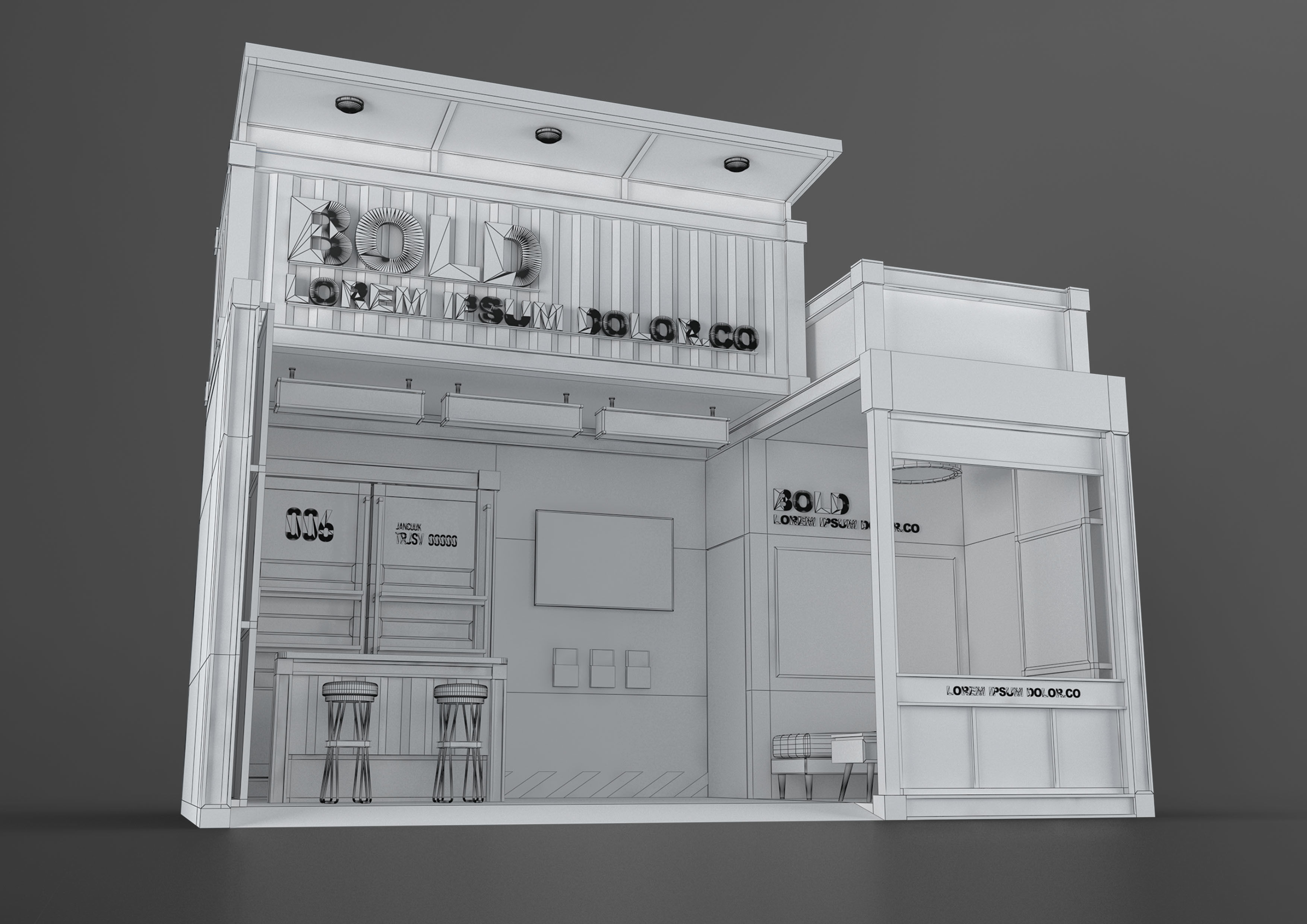 EXHIBITION STAND 006 18 sqm 3D model_6