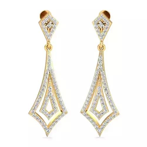 Women long earrings 3dm stl render detail 3D print model 3D print model