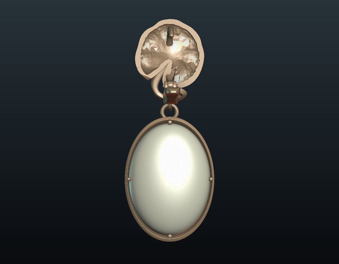 Water Lily Earring 3D print model_12