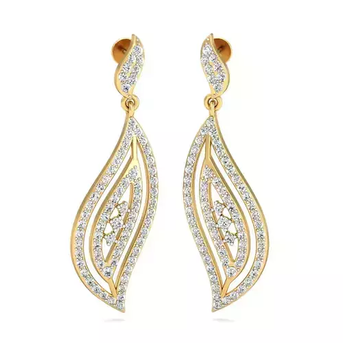 Women long earrings 3dm stl render detail 3D print model 3D print model