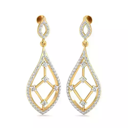 Women long earrings 3dm stl render detail 3D print model 3D print model