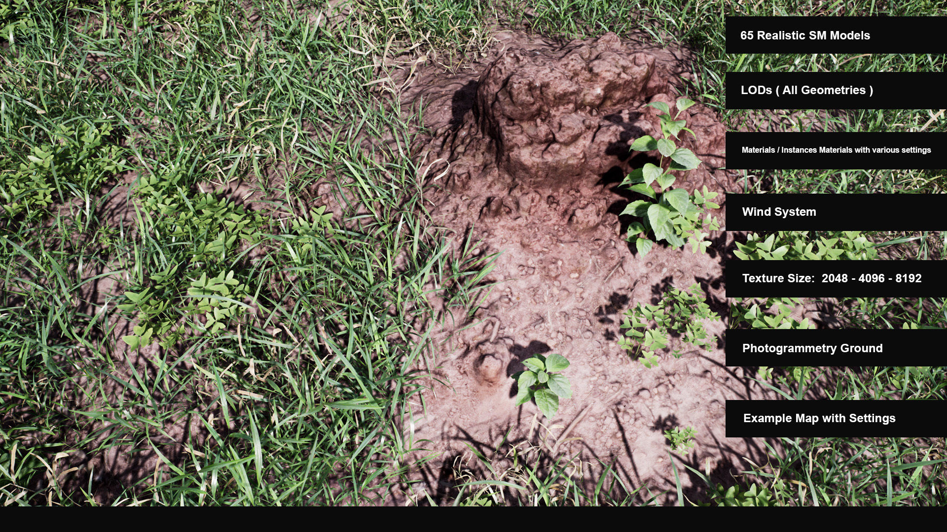 Realistic Grass Pack 02 - Unreal Engine 4 Low-poly 3D model_3