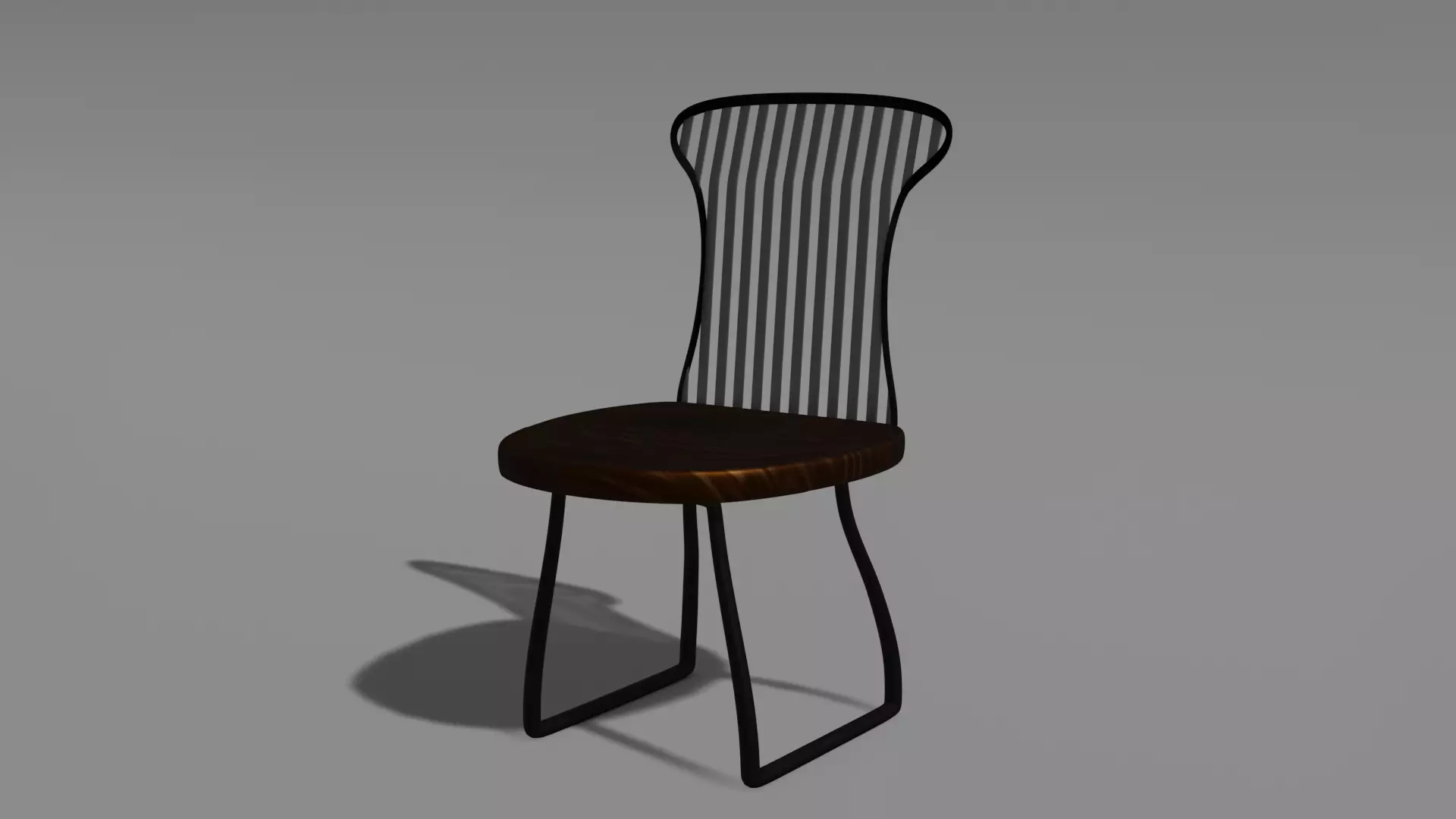 Simple chair 3D model_0