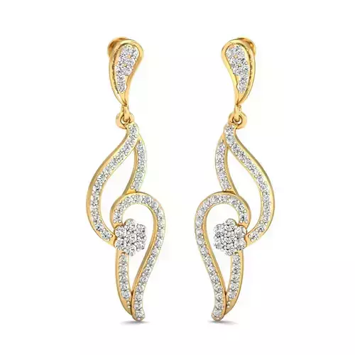 Women long earrings 3dm stl render detail 3D print model