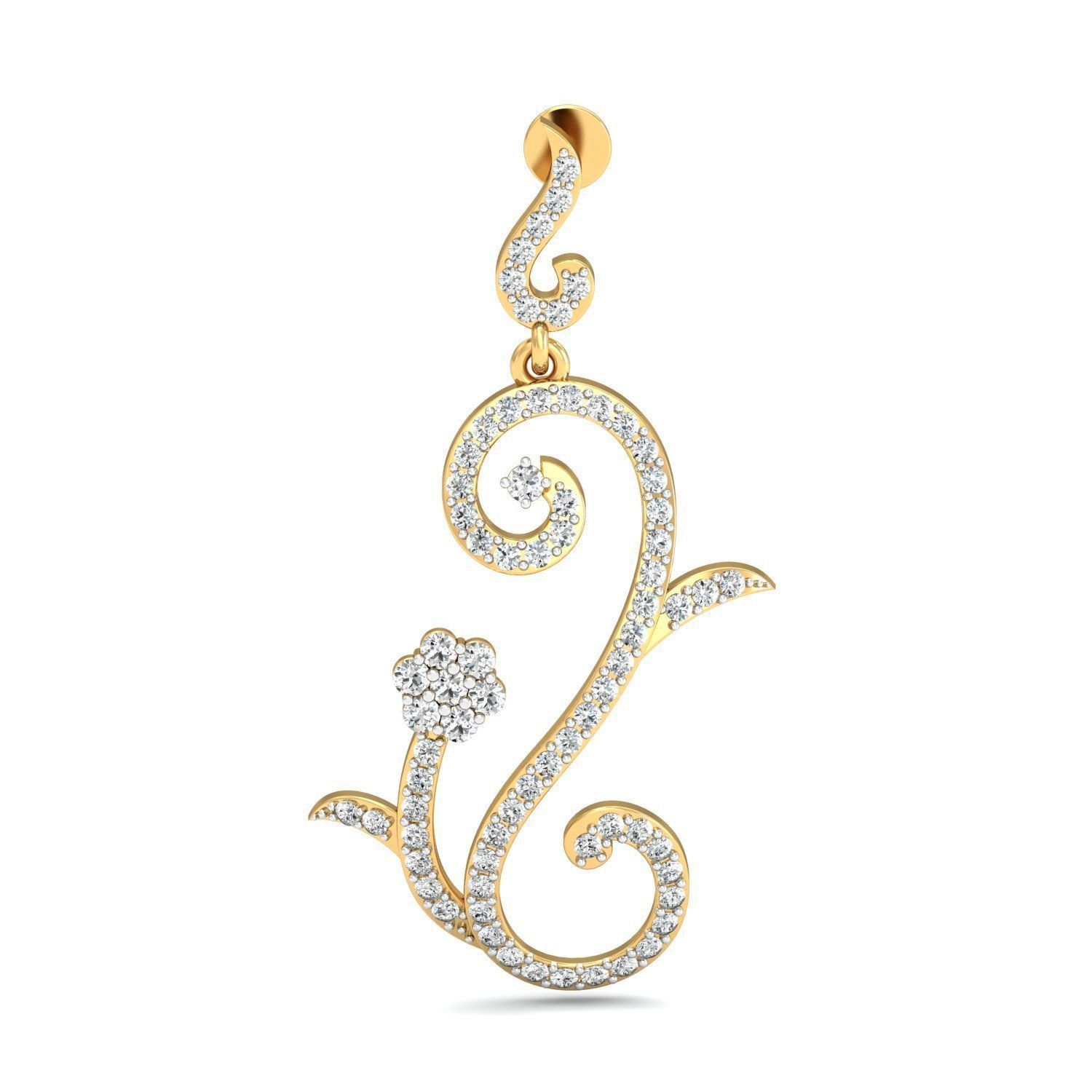 Women long earrings 3dm stl render detail 3D print model 3D print model_1