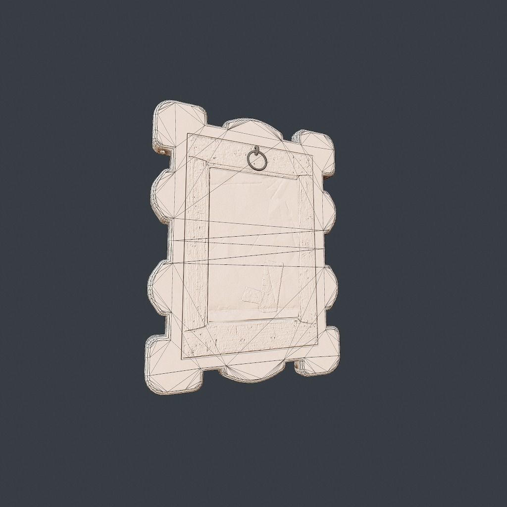 Antique Frame Low-poly 3D model_22