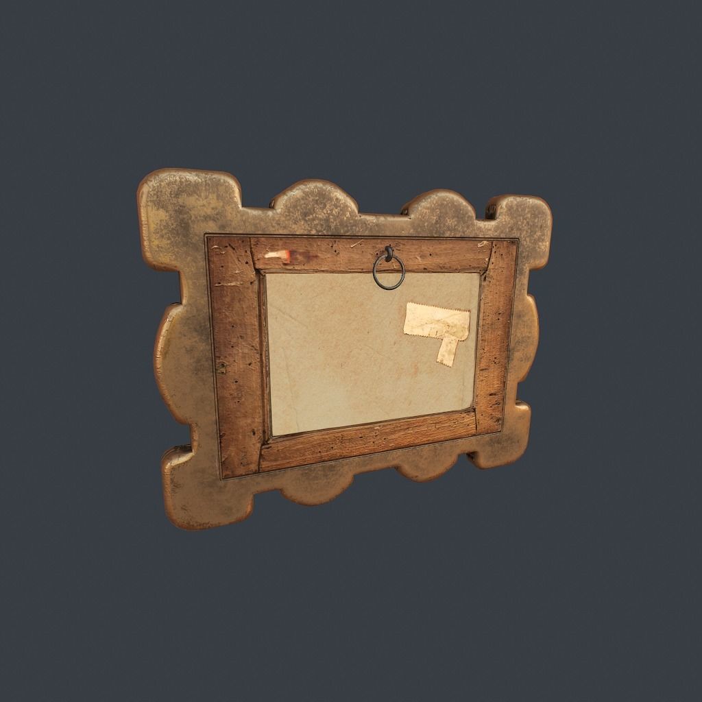 Antique Frame Low-poly 3D model_12