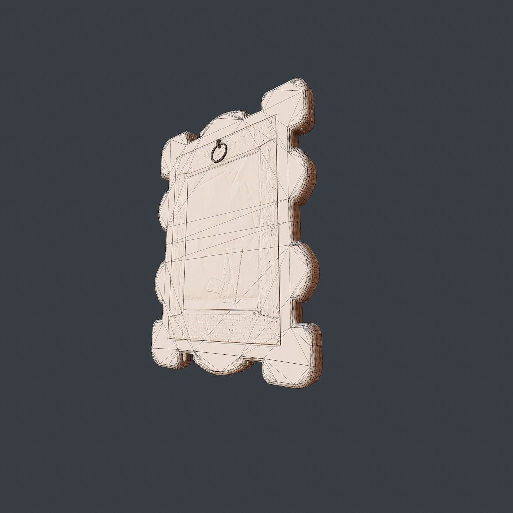 Antique Frame Low-poly 3D model_23