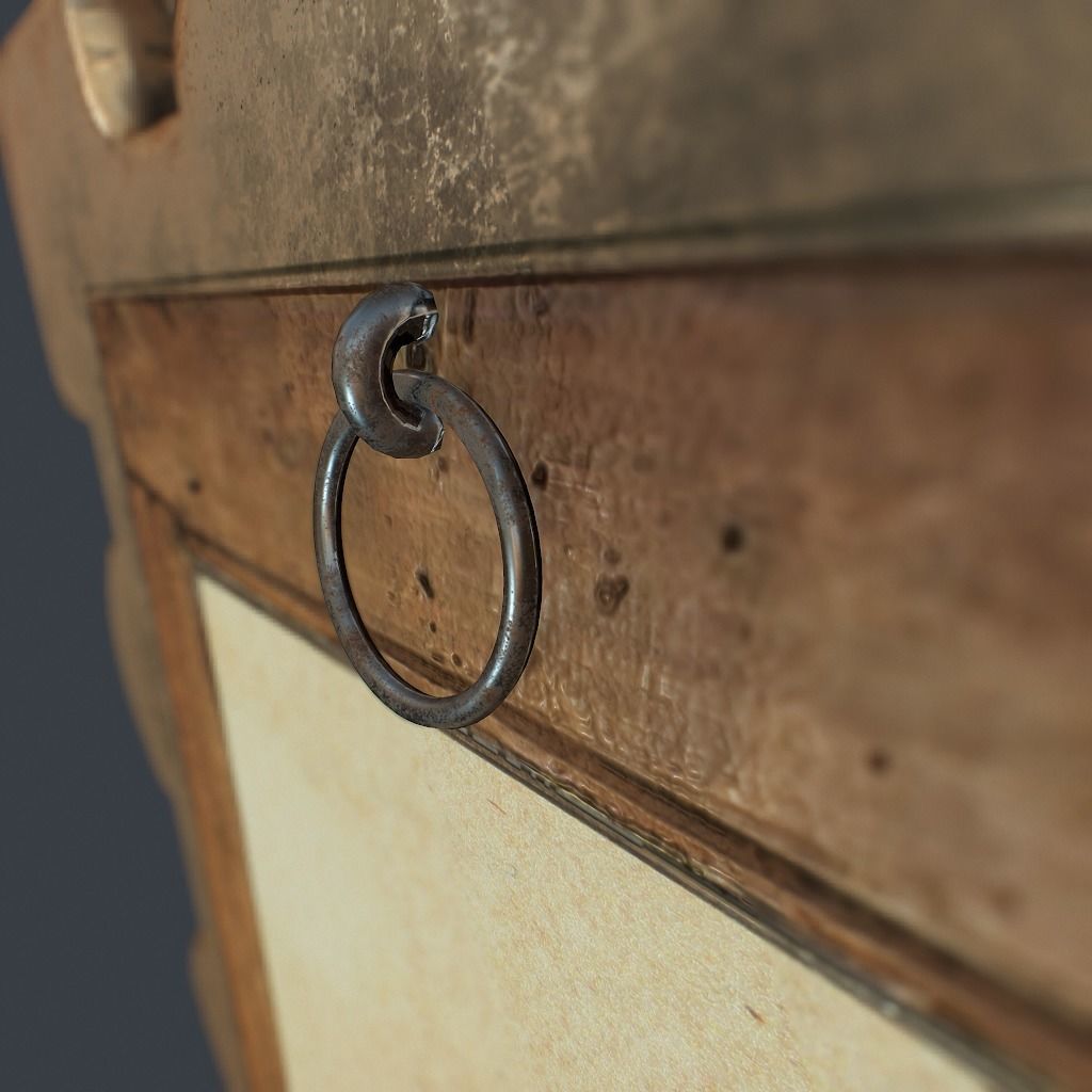 Antique Frame Low-poly 3D model_14