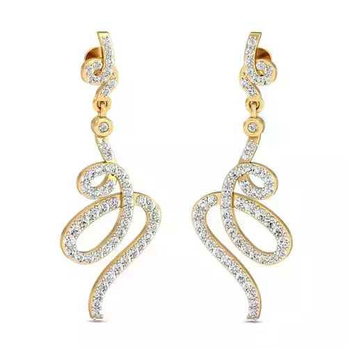 Women long earrings 3dm stl render detail 3D print model