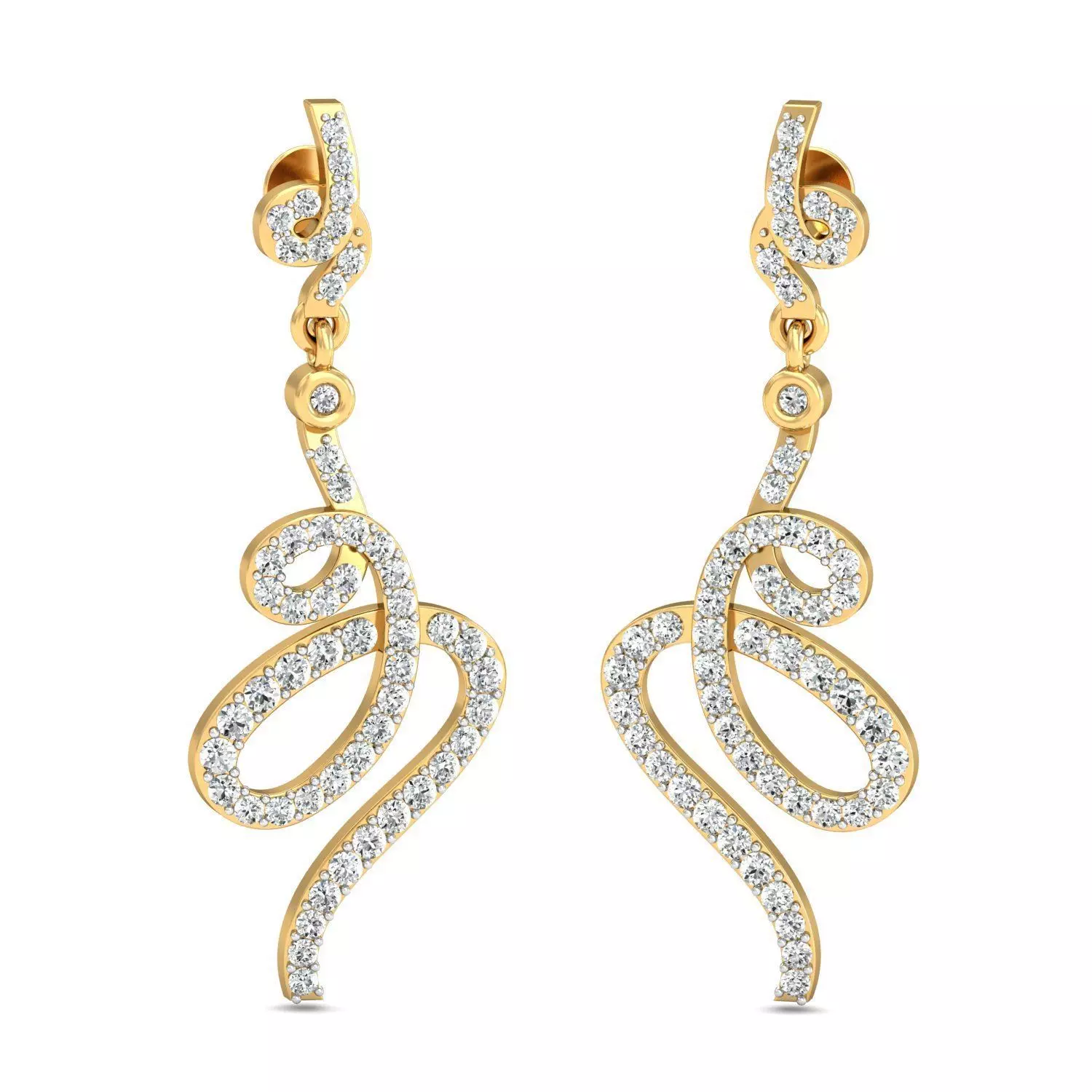 Women long earrings 3dm stl render detail 3D print model 3D print model_0