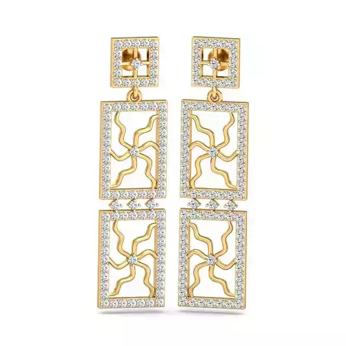 Women long earrings 3dm stl render detail 3D print model