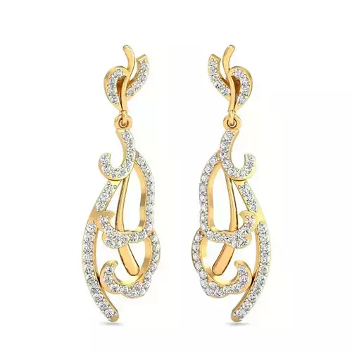 Women long earrings 3dm stl render detail 3D print model