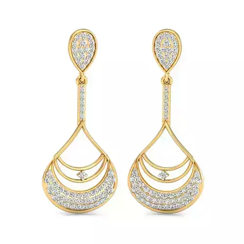 Women long earrings 3dm stl render detail 3D print model