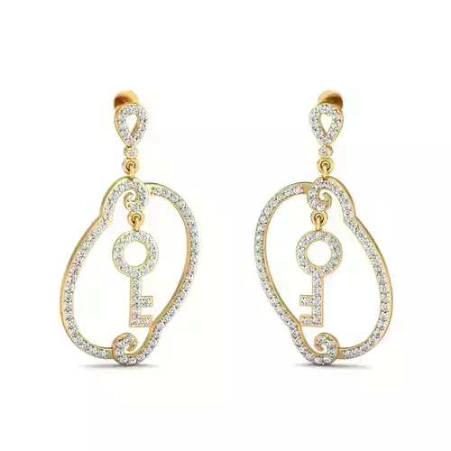 Women long earrings 3dm stl render detail 3D print model