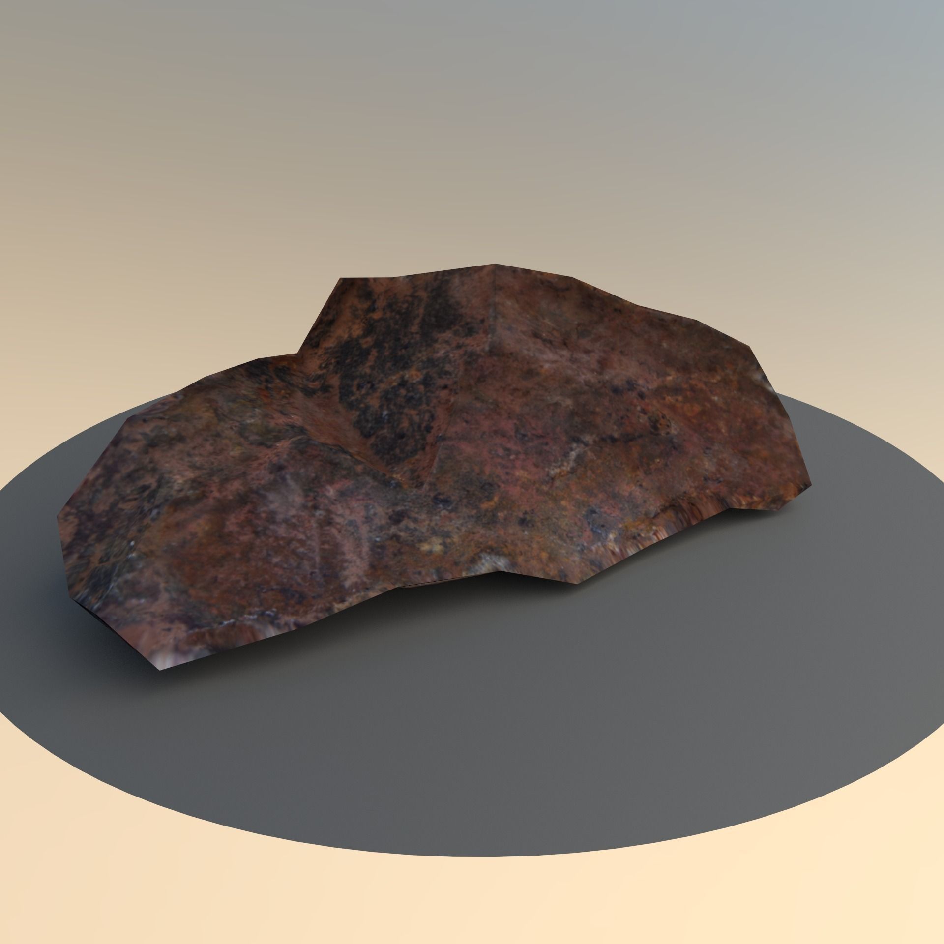 Scanned Game And Render Ready Rusty Rock Low-poly 3D model_7