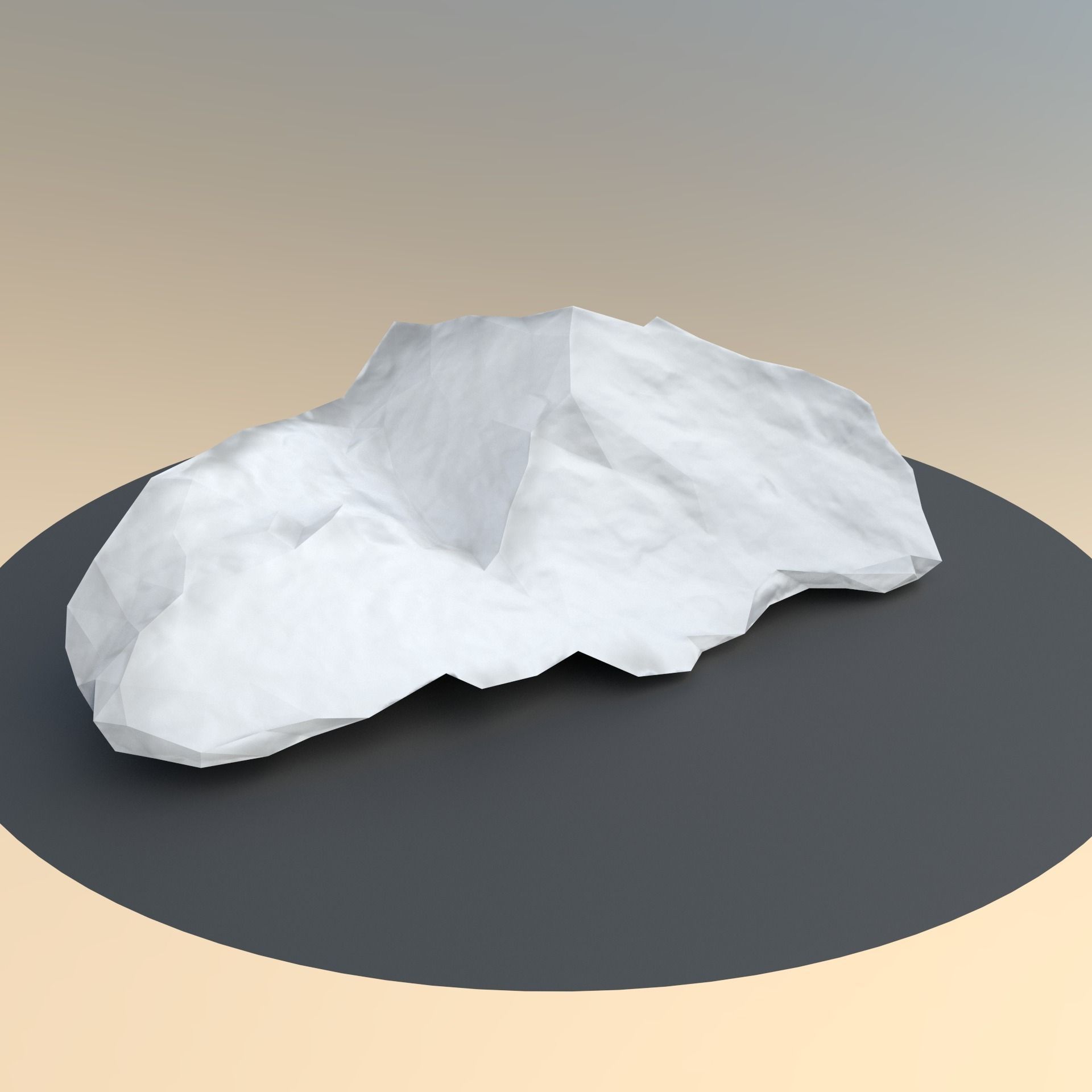 Scanned Game And Render Ready Rusty Rock Low-poly 3D model_4