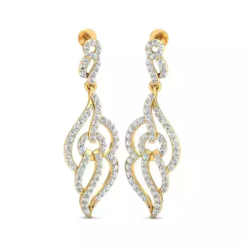 Women long earrings 3dm stl render detail 3D print model