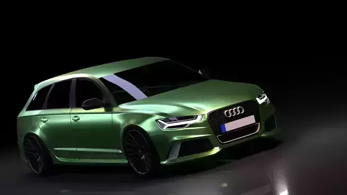 audi RS6 AVANT 2019 3D model
