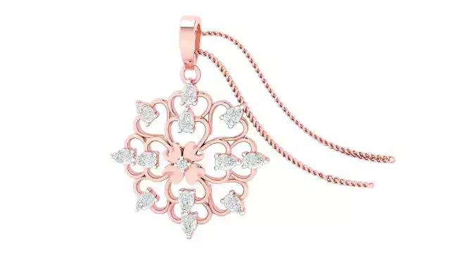 Women pendant-earrings set 3dm stl render detail 3D print model