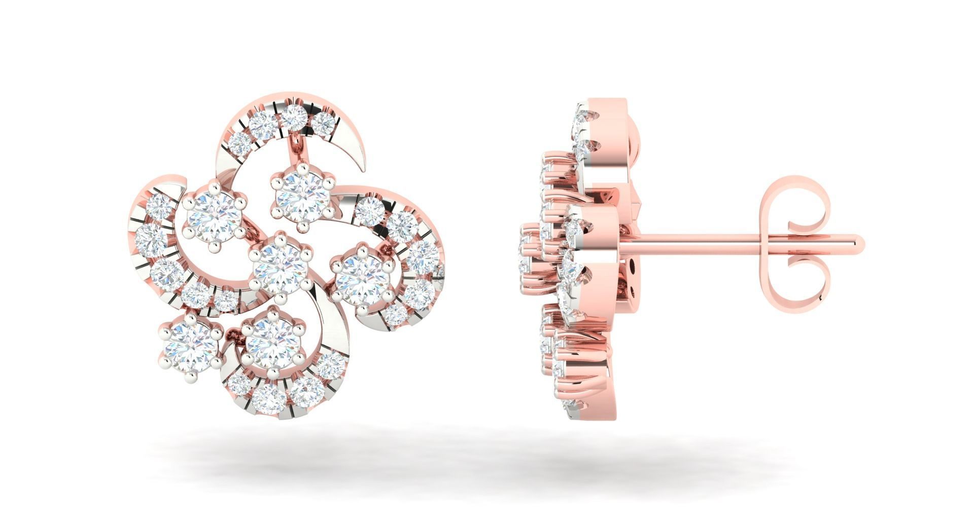 Women pendant-earrings set 3dm stl render detail 3D print model 3D print model_1