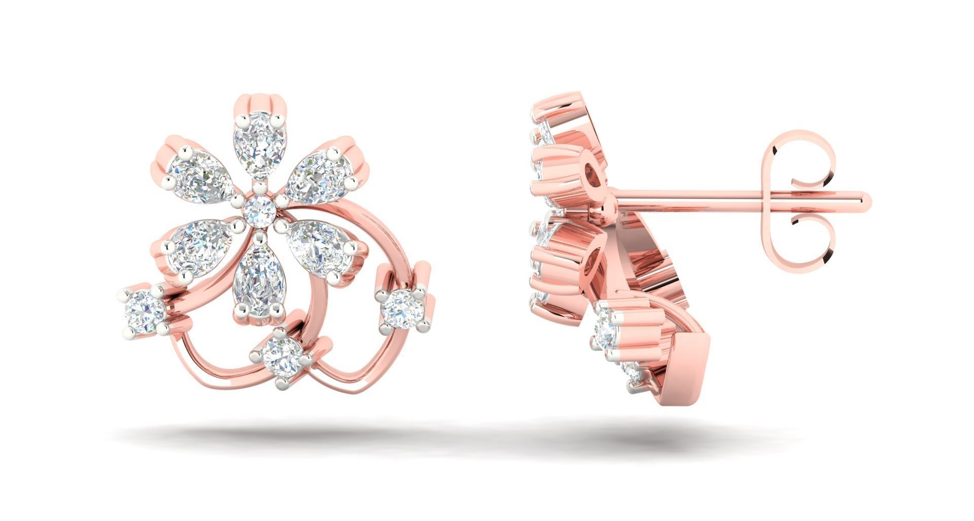 Women pendant-earrings set 3dm stl render detail 3D print model 3D print model_1