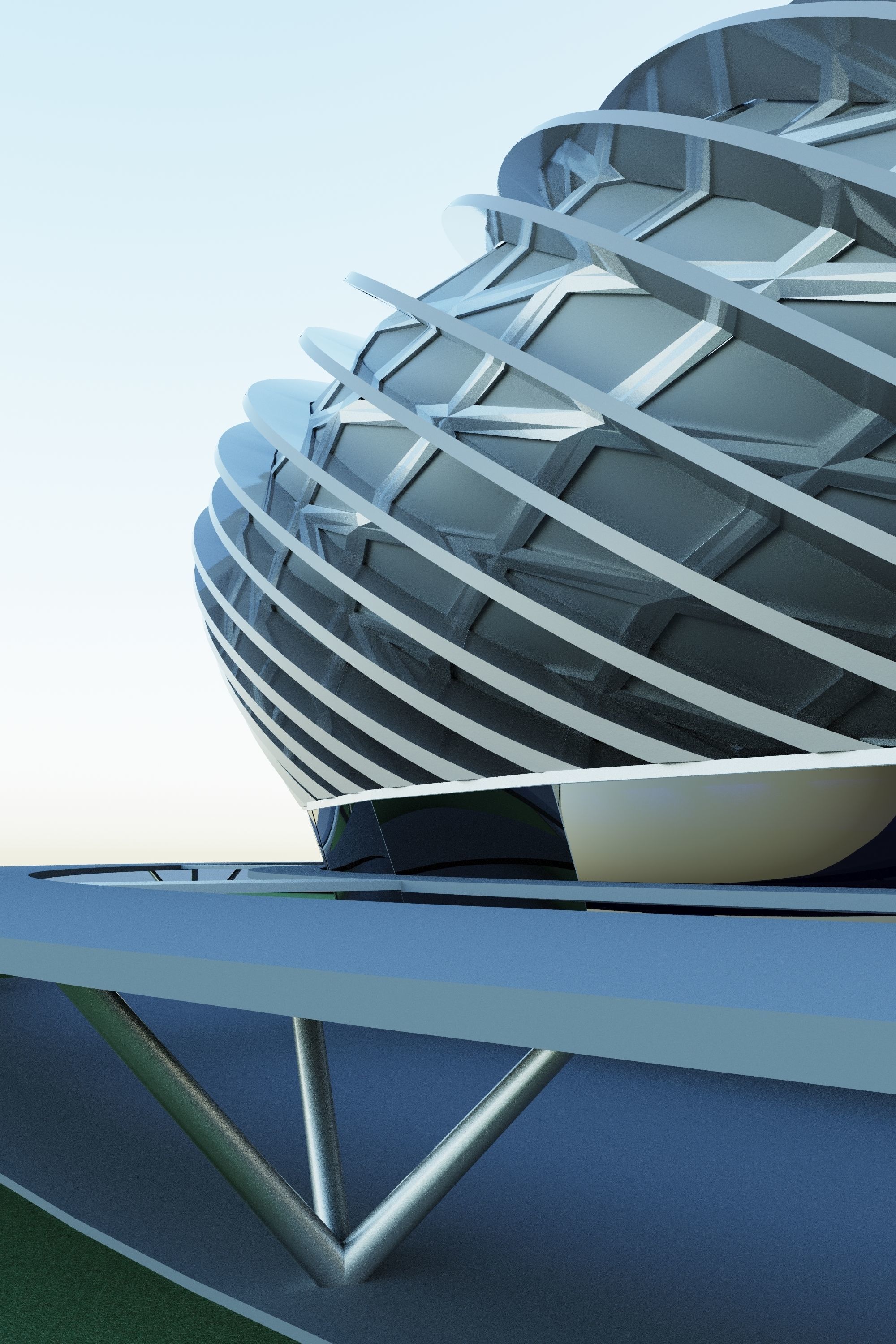 Stadium09 soccer stadium with circular shape 3D model_3